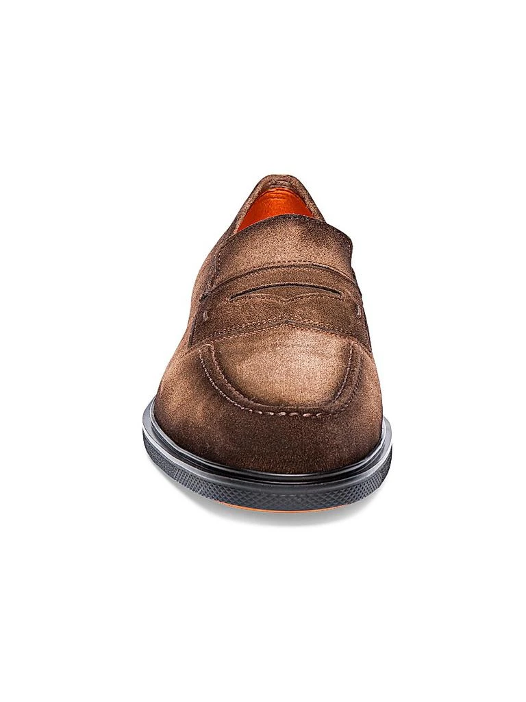 Santoni Leather Penny Loafers 3