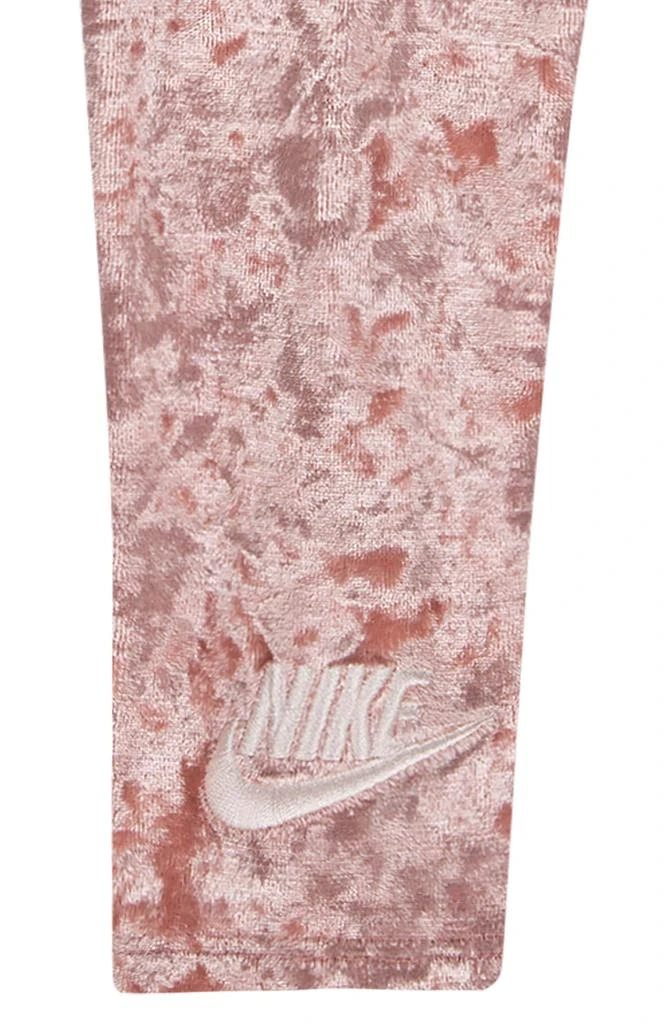 NIKE Puffer Vest, Long Sleeve Tee & Velvet Leggings Set 3