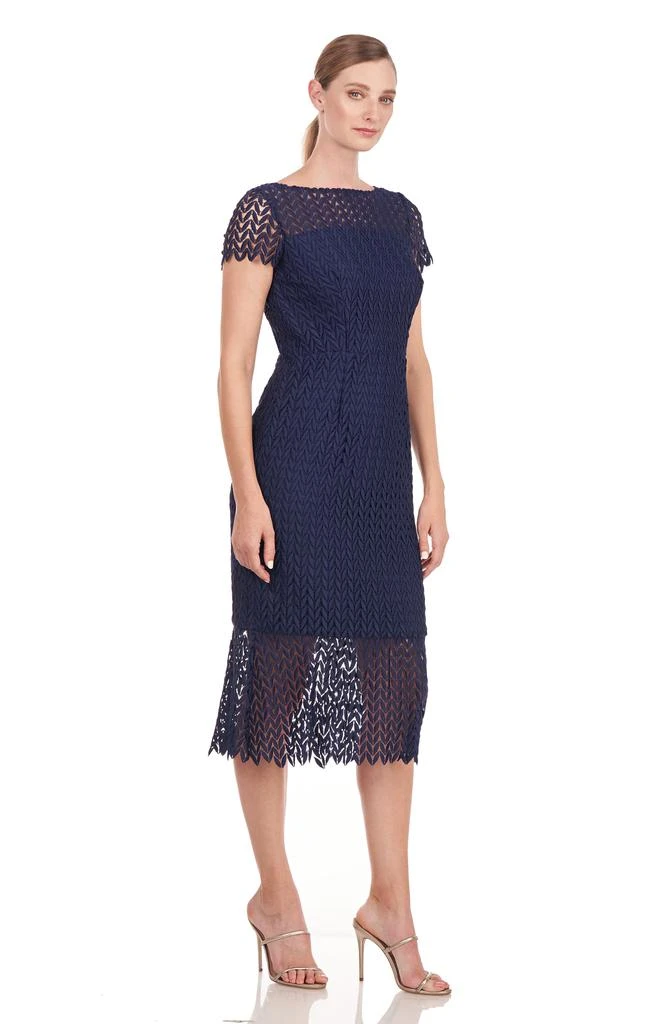 Kay Unger Tatum Floral Lace Midi Cocktail Dress 7