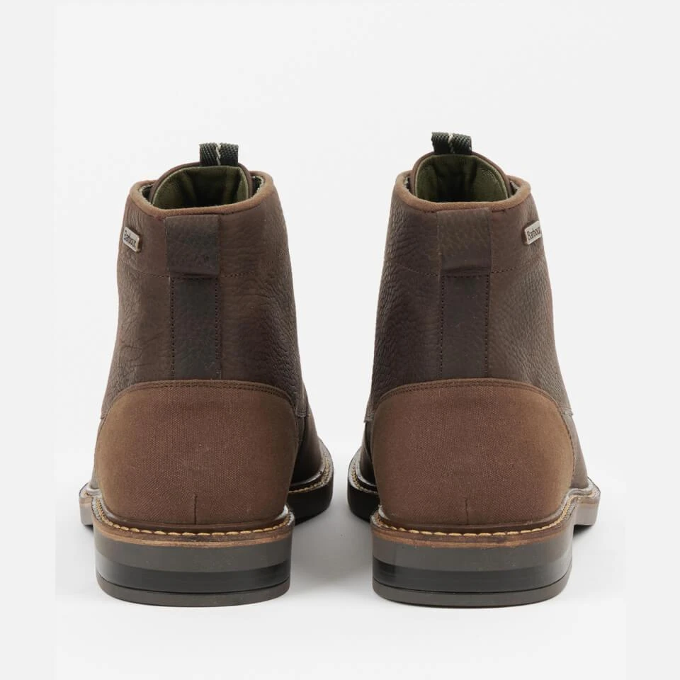 Barbour BARBOUR DECKHAM LACE-UP LEATHER BOOTS 5