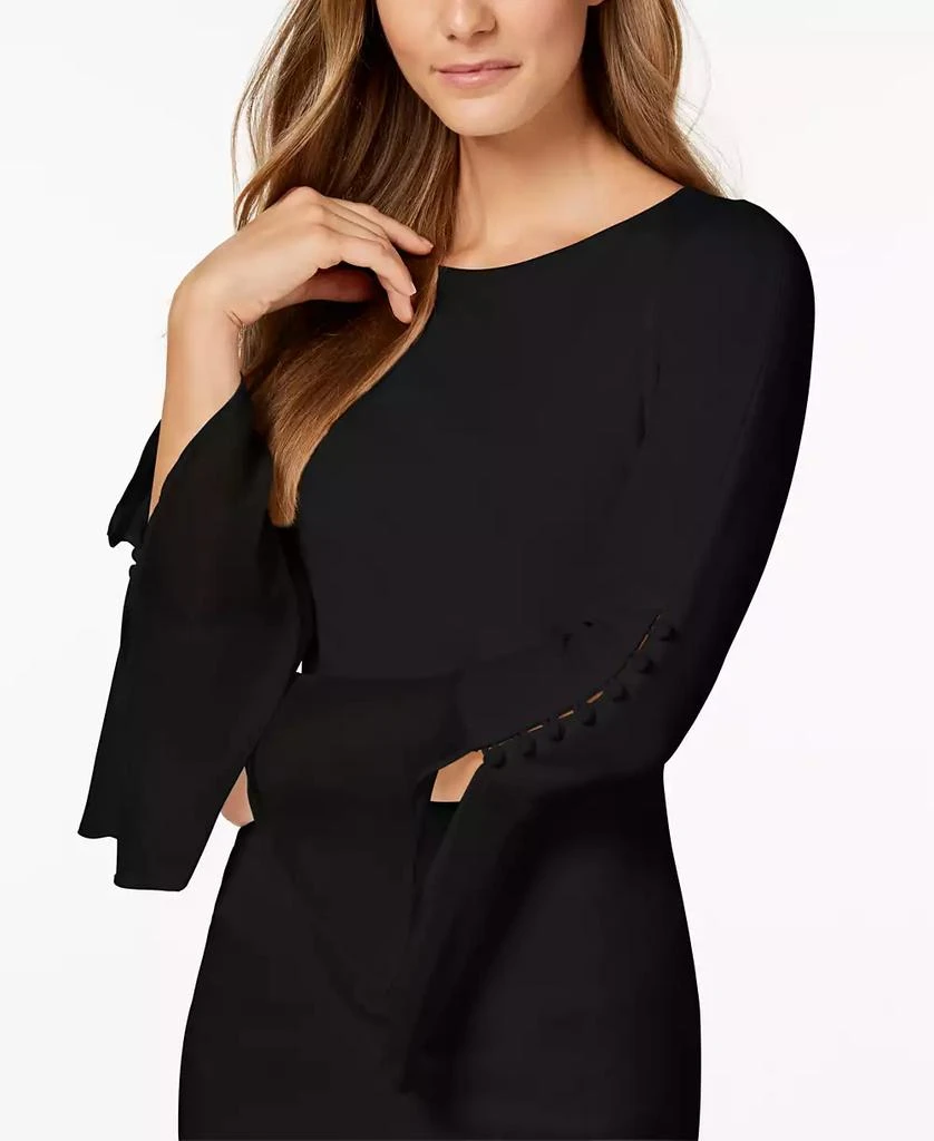 Calvin Klein Petite Chiffon Bell-Sleeve Sheath Dress 5