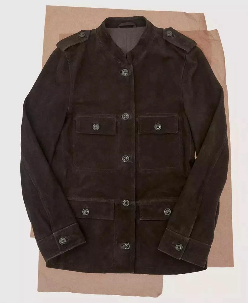 Mango Women
s Band Collar Suede Jacket 2