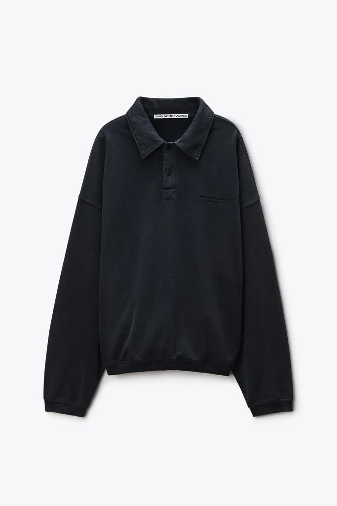 Alexander Wang Long Sleeve Polo in Cotton Oversized 2