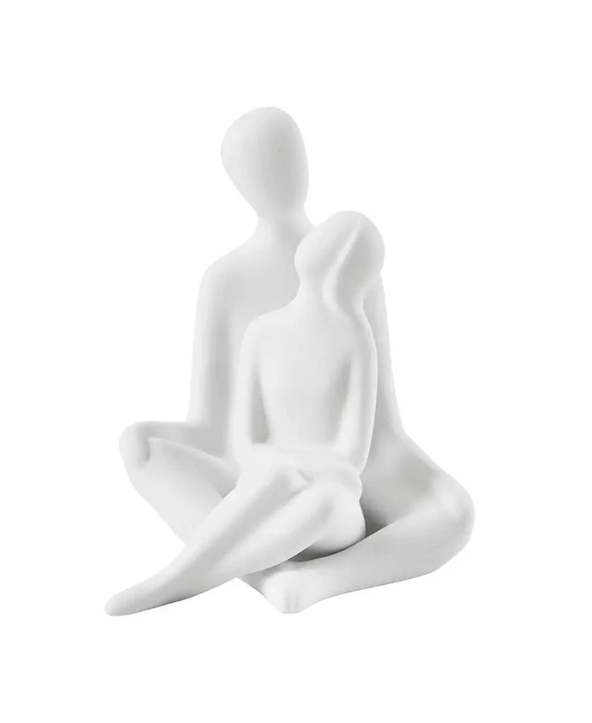 Danya B Hans White Abstract Sitting Couple Matte Ceramic Sculpture Set