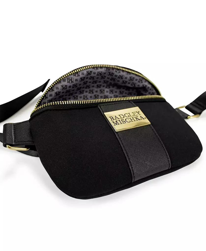 Badgley Mischka Sage Scuba and Faux Leather Belt Bag 3