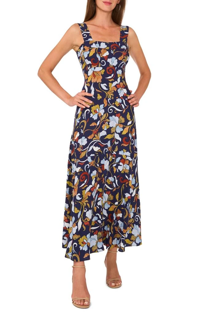 Vince Camuto Print Sleeveless Tiered Maxi Dress