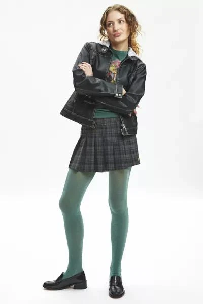 Urban Outfitters Metallic Shimmer Tights 1