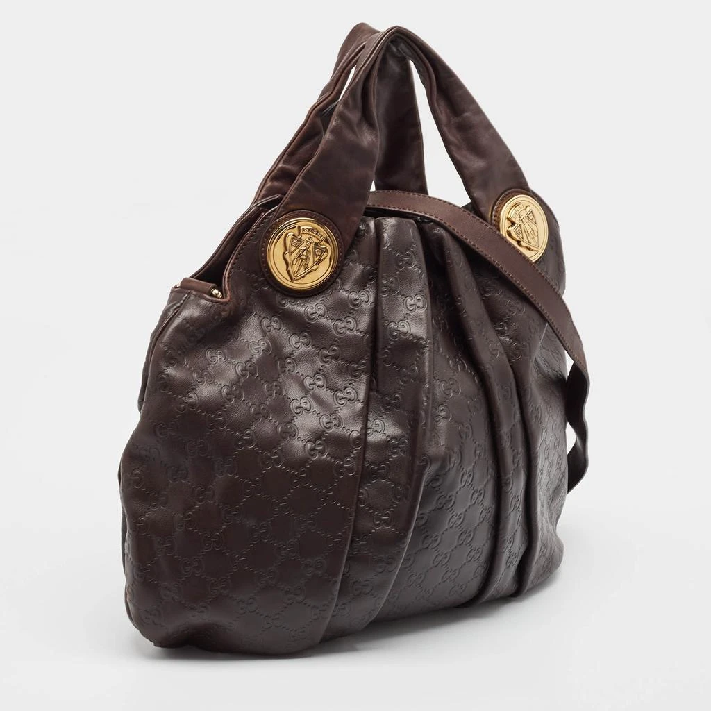 Gucci Gucci Dark Brown Guccissima Leather Large Hysteria Hobo 3