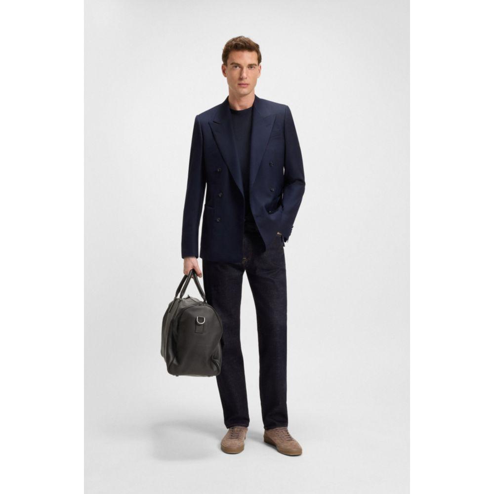 Hugo Boss BECKHAM x  holdall in grained leather with address tag