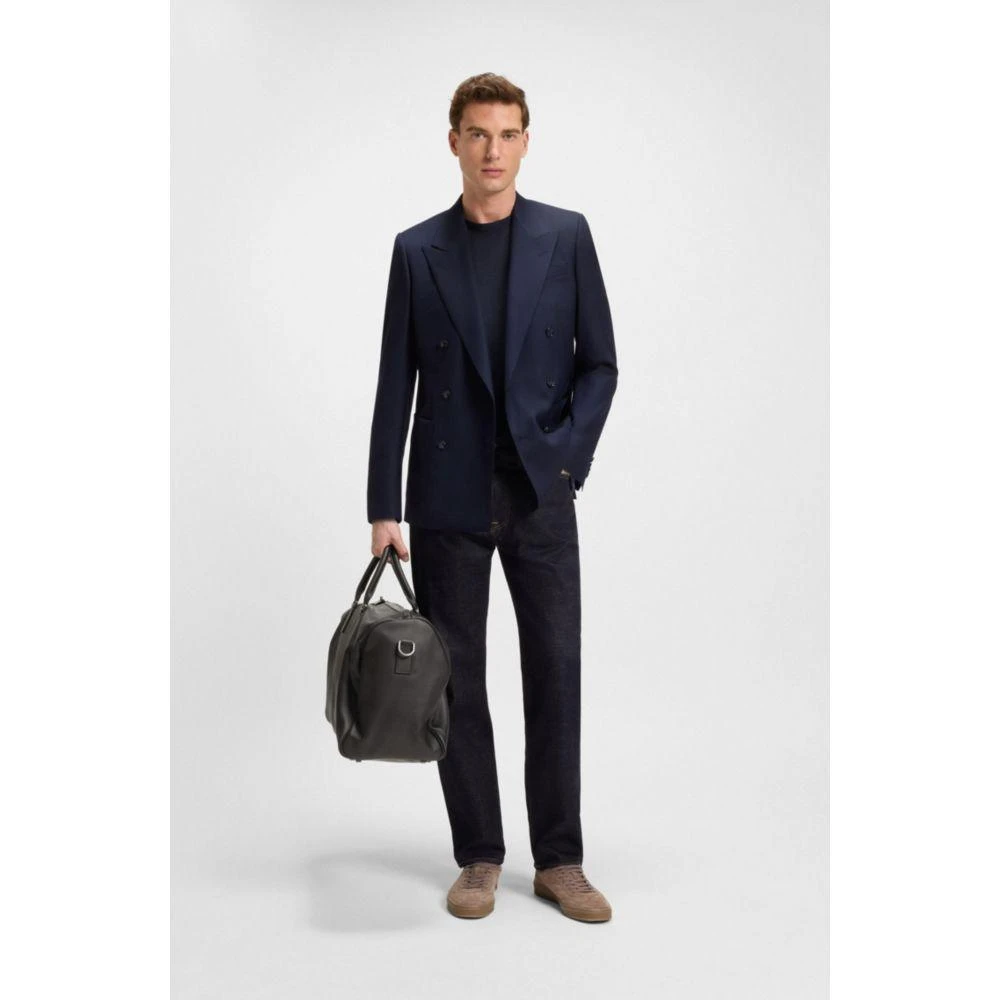 Hugo Boss BECKHAM x  holdall in grained leather with address tag 2