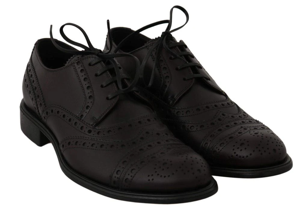 Dolce & Gabbana Dolce & Gabbana  Black Leather Wingtip Oxford Dress  Shoes 3