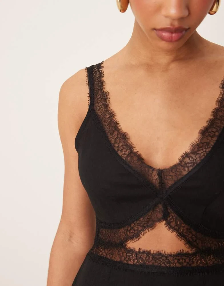 Never Fully Dressed Mimi linen cut-out midaxi dress in black  On Sale Now  with Up to 11% Off | Discover Exclusive Deals & Savings at BeyondStyle   Authentic Never Fully Dressed