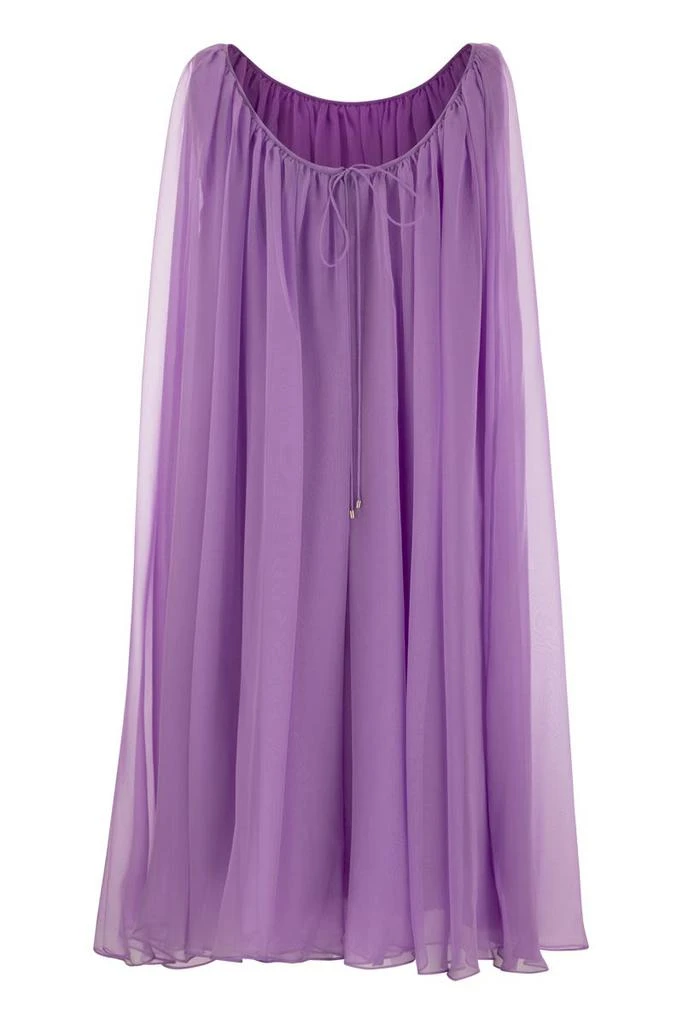 MAX MARA FOOTING - SILK CHIFFON FLARED DRESS 2