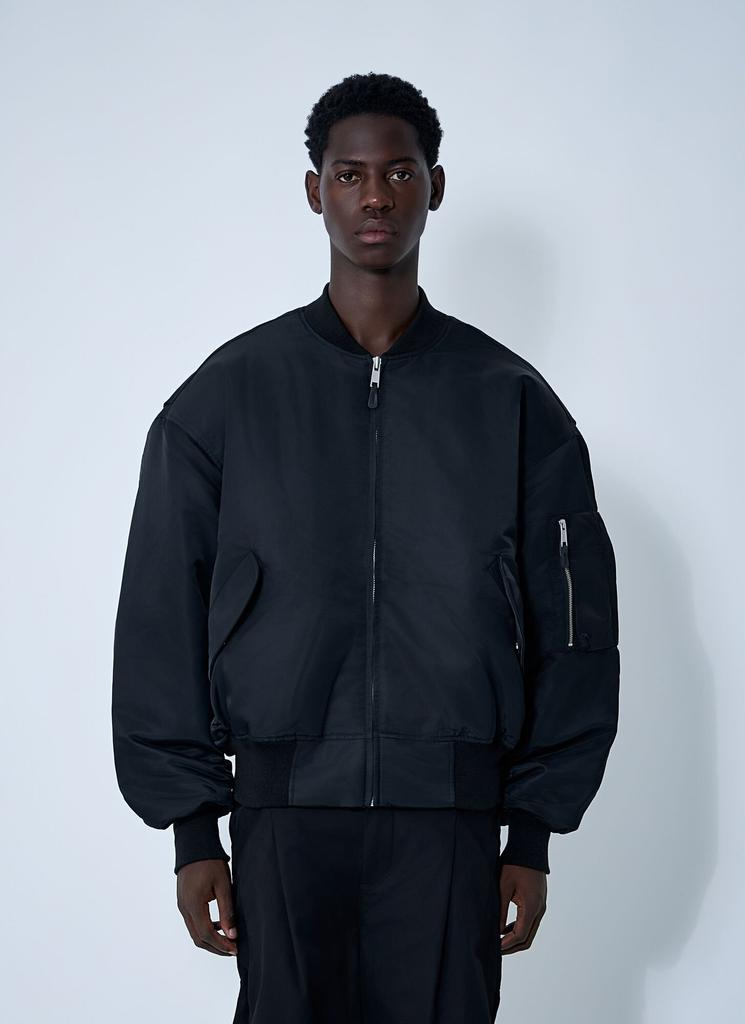 Entire Studios Black W2 Bomber Jacket - Jackets - BeyondStyle