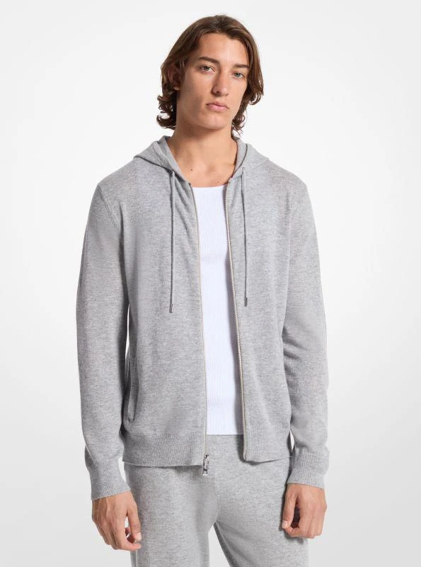 Michael Kors Wool and Cashmere Blend Zip-Up Hoodie 4