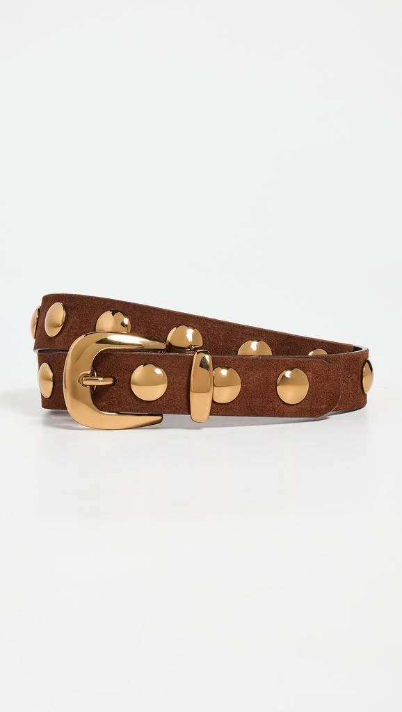 Madewell Studded Western Belt in Suede