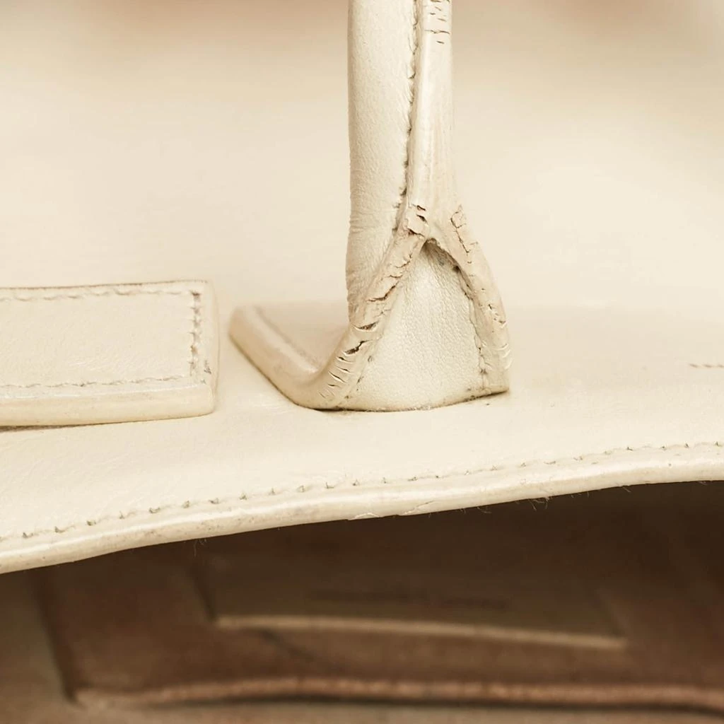 Yves Saint Laurent Saint Laurent Cream Leather Nano Classic Sac De Jour Tote 9