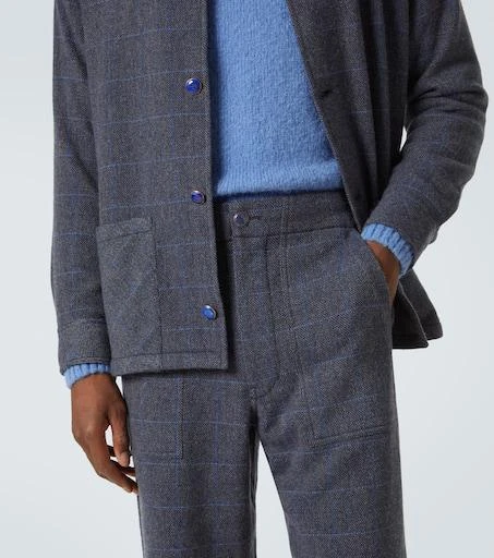 God's True Cashmere Herringbone checked cashmere straight pants 5