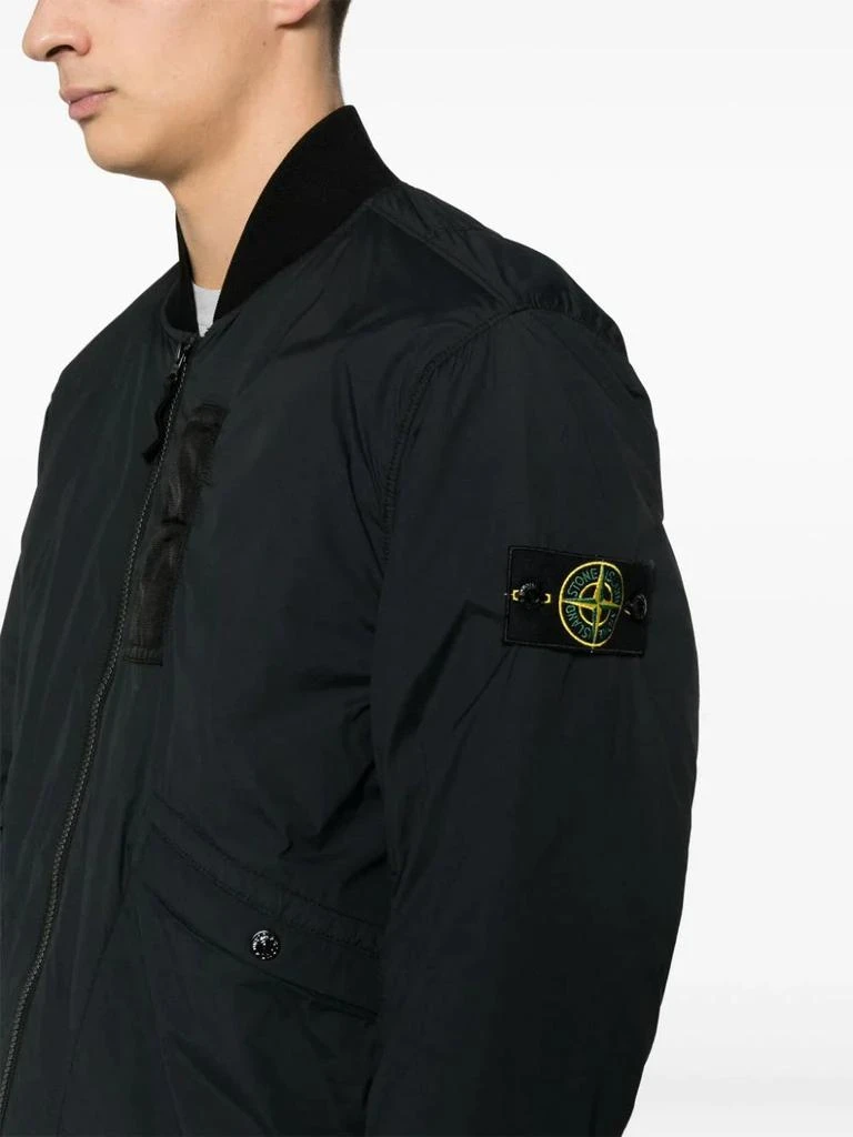 STONE ISLAND STONE ISLAND Men Logo Patch Zip-Up Jacket 4