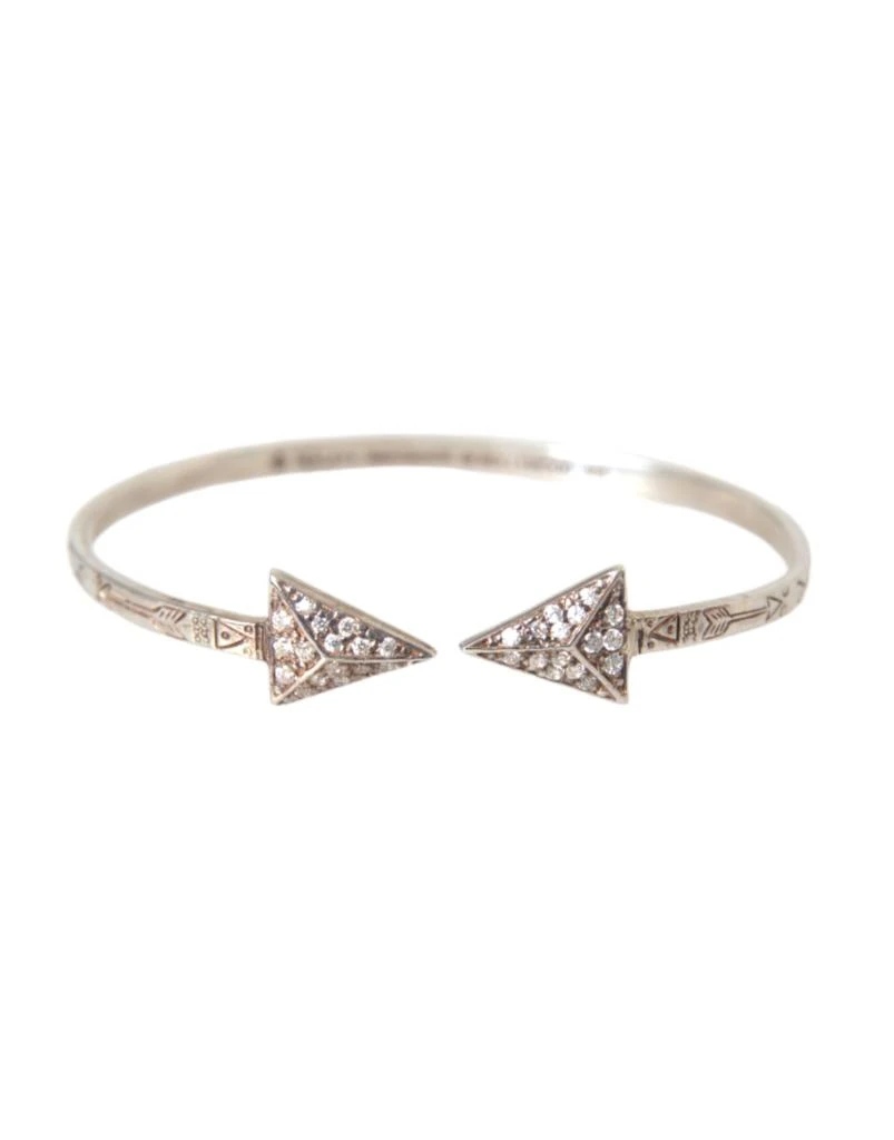 Nialaya Arrow Crystal 925 Bangle Bracelet Women
s Women