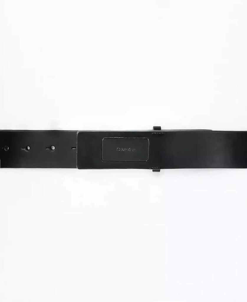 Calvin Klein Men's Ultra-Modern Inlaid Plaque-Buckle Logo Belt 6