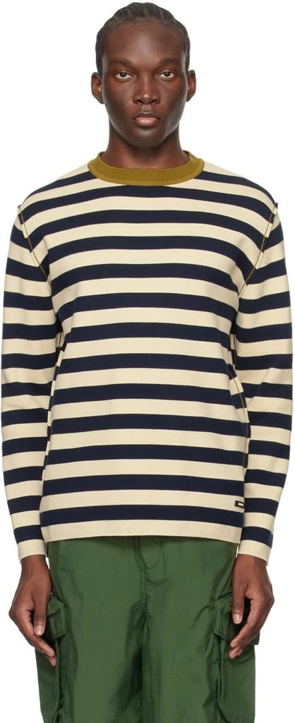 SUNNEI Navy & White Magliaunita Long Sleeve T-Shirt 1