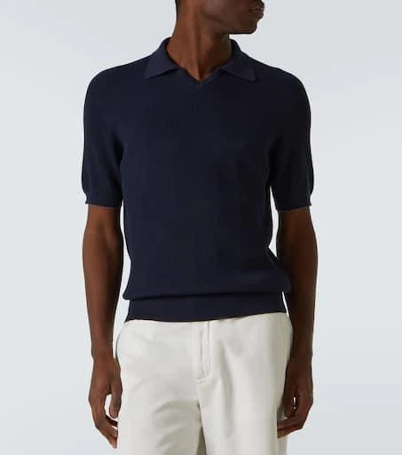 Brunello Cucinelli Ribbed-knit cotton polo sweater 3