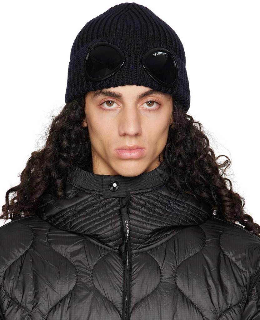 C.P. Company Navy Goggle Beanie 1