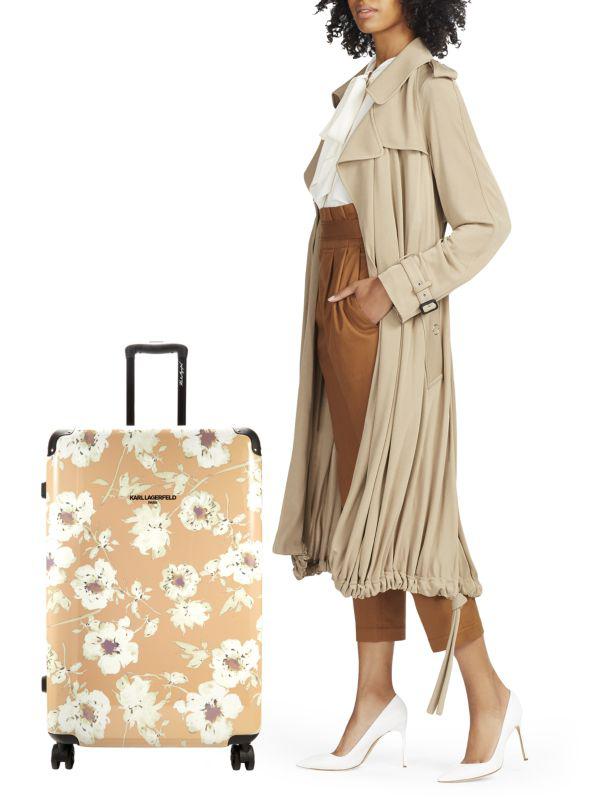 Karl Lagerfeld Paris Dune 28 Inch Floral Hardshell Spinner Suitcase