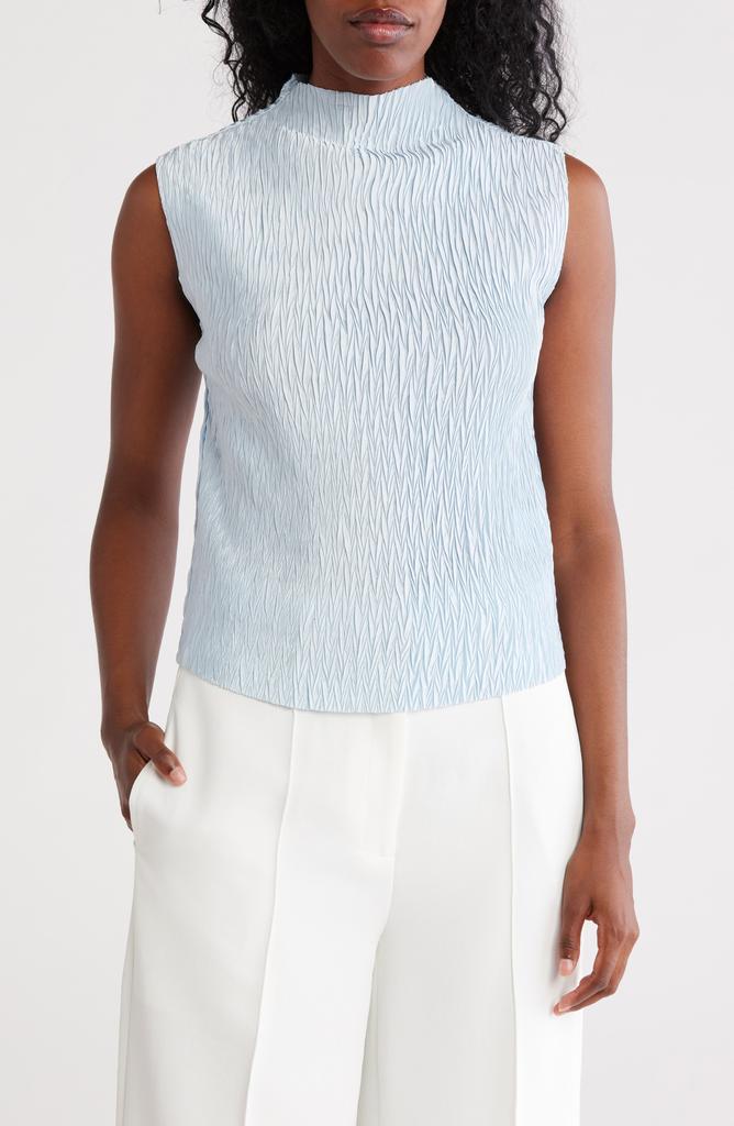 DKNY Funnel Neck Pleated Woven Top
