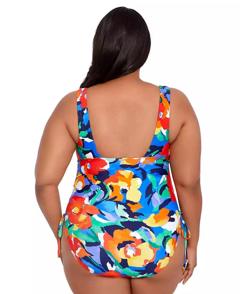 Ralph Lauren Plus Size Side-Shirred One-Piece Swimsuit 2