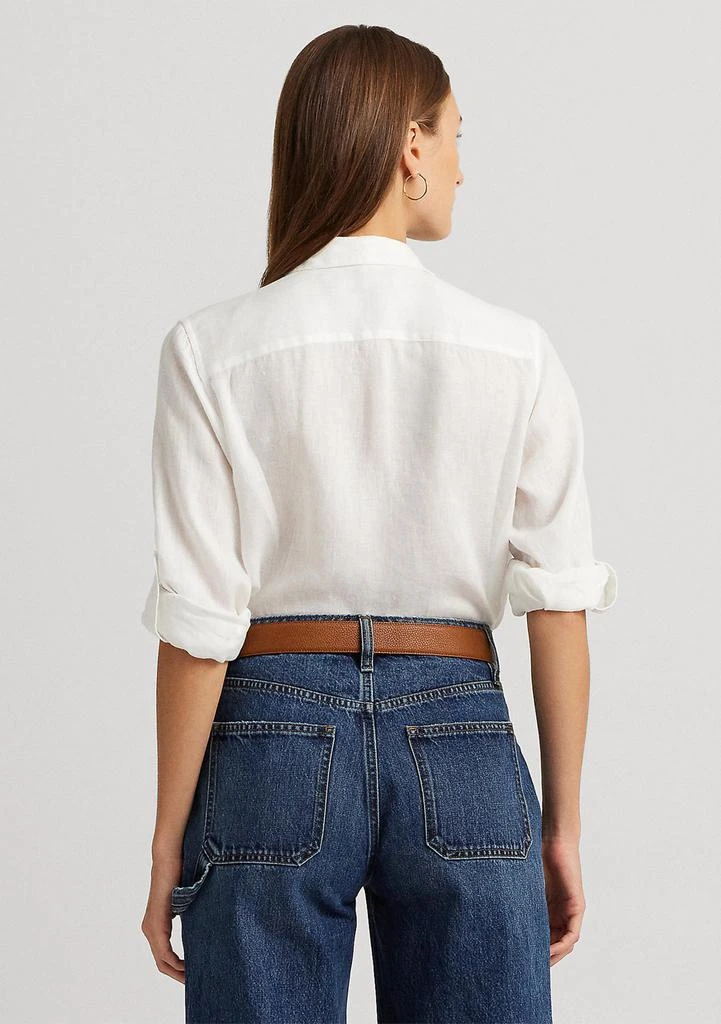 Ralph Lauren Petite Linen Roll Tab Sleeve Shirt 2