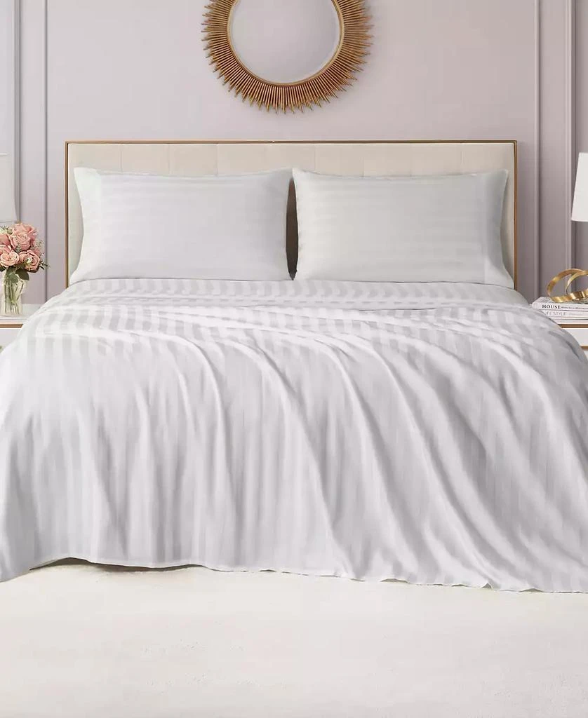 Juicy Couture Royal Dreams Damask Stripe 300-Thread Count Sateen Cotton 4-Pc. Sheet Set, King 6