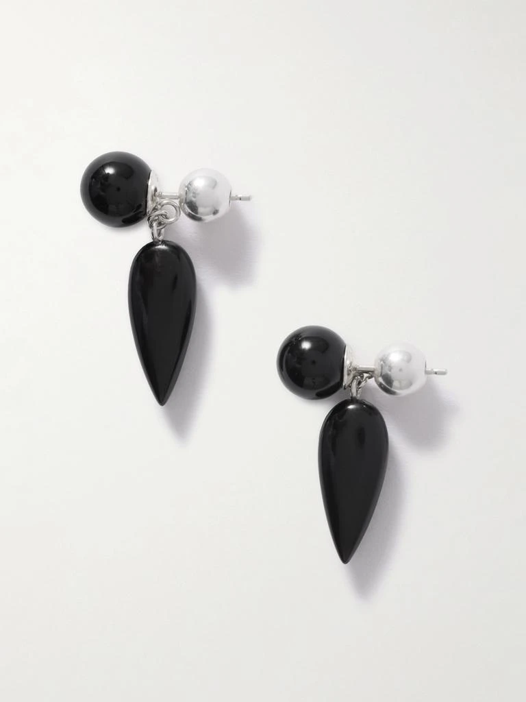 Sophie Buhai Tiny Phoenician Silver Onyx Earrings