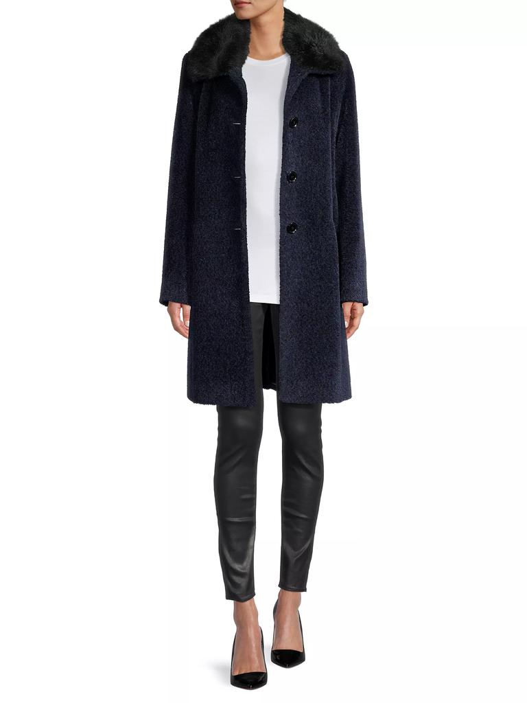 Sofia Cashmere Toscana Shearling Collar Coat