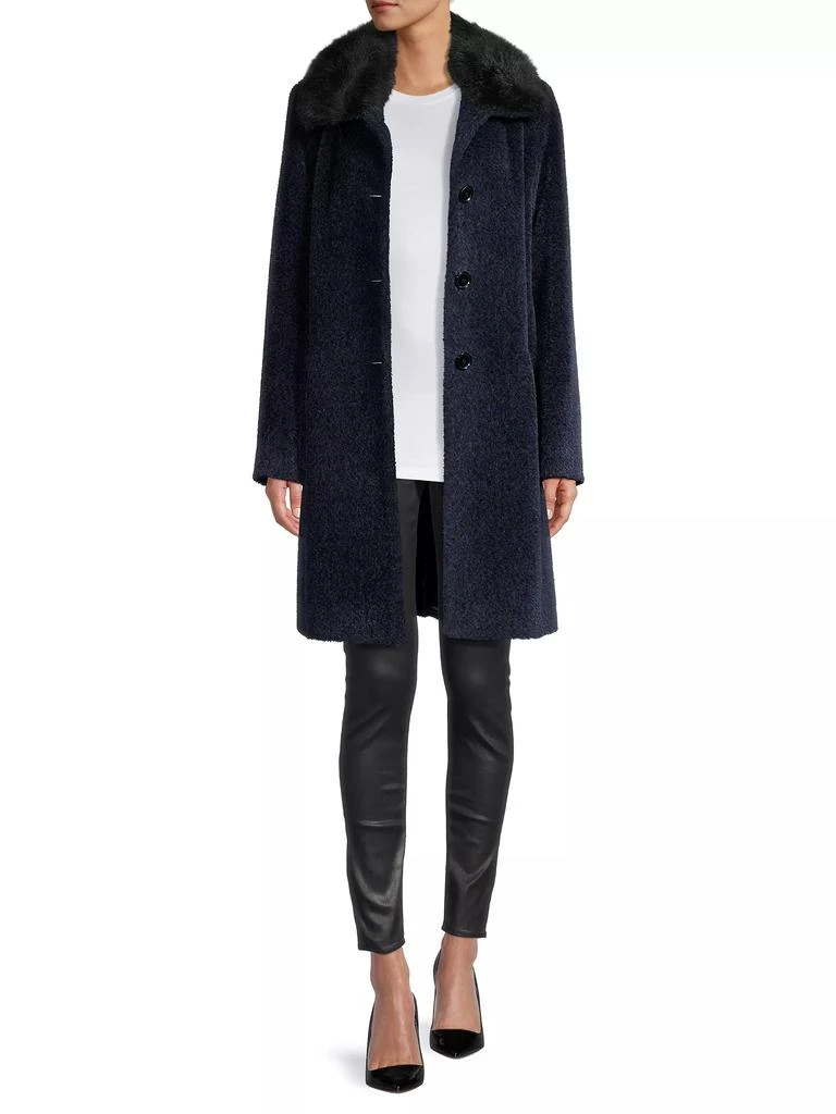 Sofia Cashmere Toscana Shearling Collar Coat 2