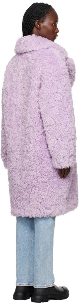Stand Studio Purple Camille Cocoon Faux-Fur Coat 3