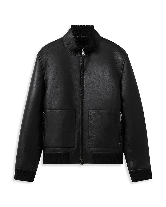 REISS Shearling Lined Leather Jacket 6