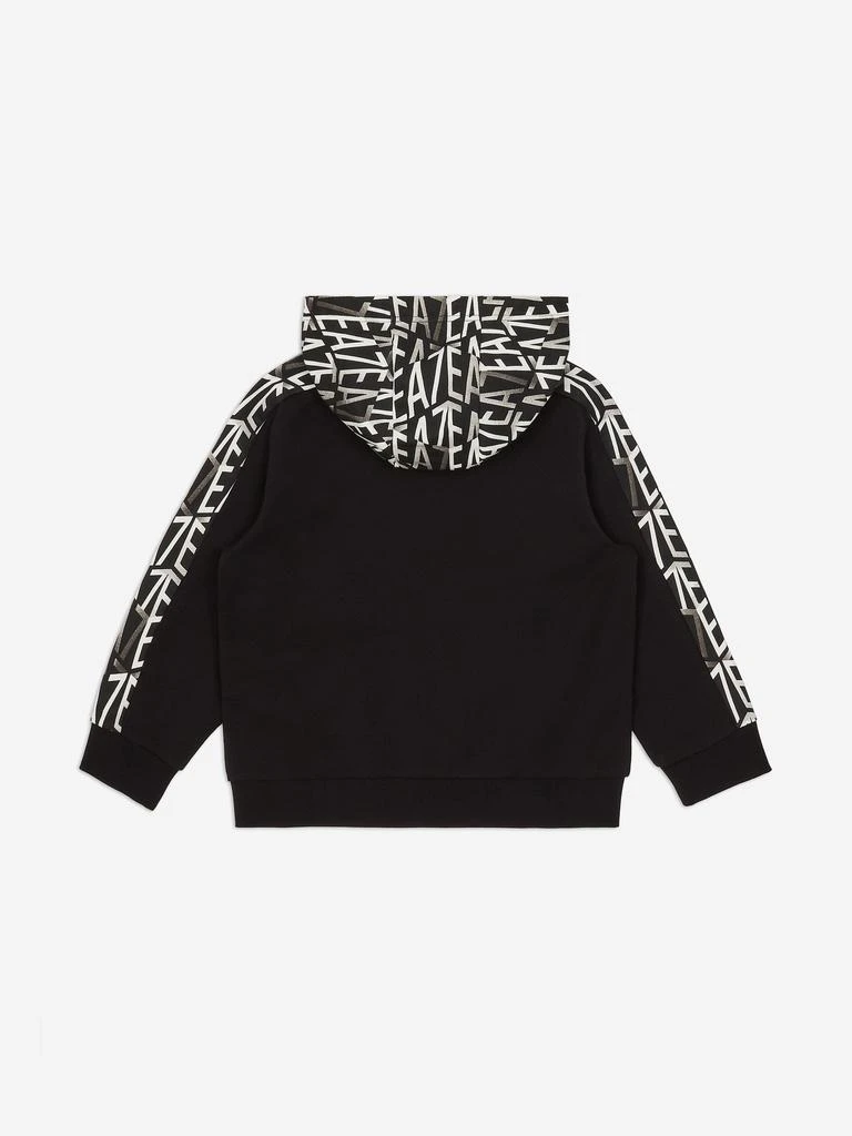 EA7 EMPORIO ARMANI Boys Logo Hoodie in Black 2