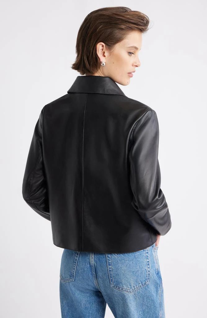 Nordstrom Crop Leather Jacket 3