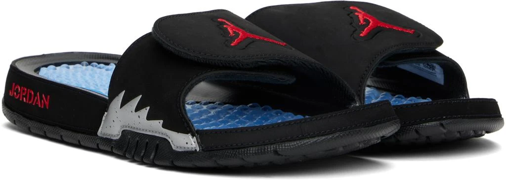 Jordan Black Hydro 5 Retro Pool Slides 4