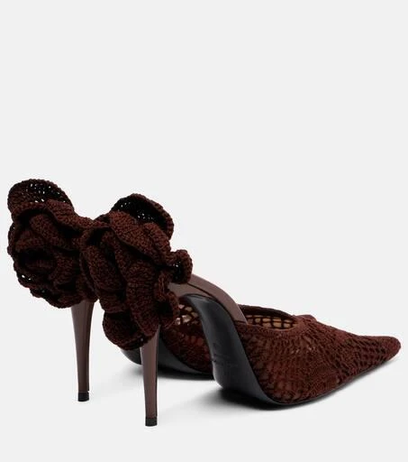 Magda Butrym Floral-appliqué crochet mules 2