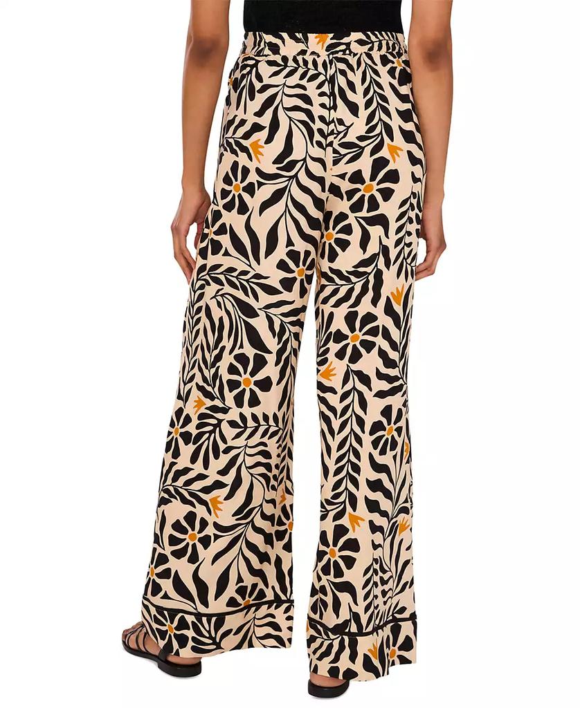 1. State Women's Floral Print Drawstring-Waist Wide-Leg Pants