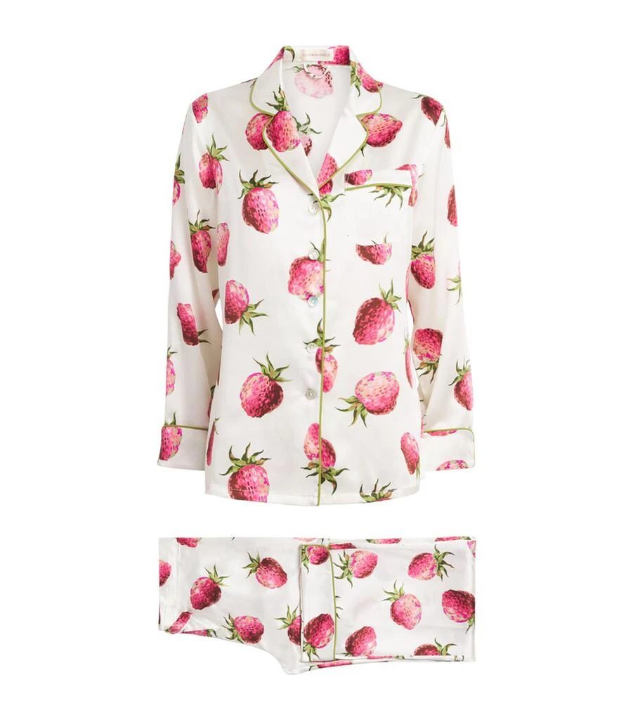 OLIVIA VON HALLE Silk Blythe Lila Pyjama Set 1