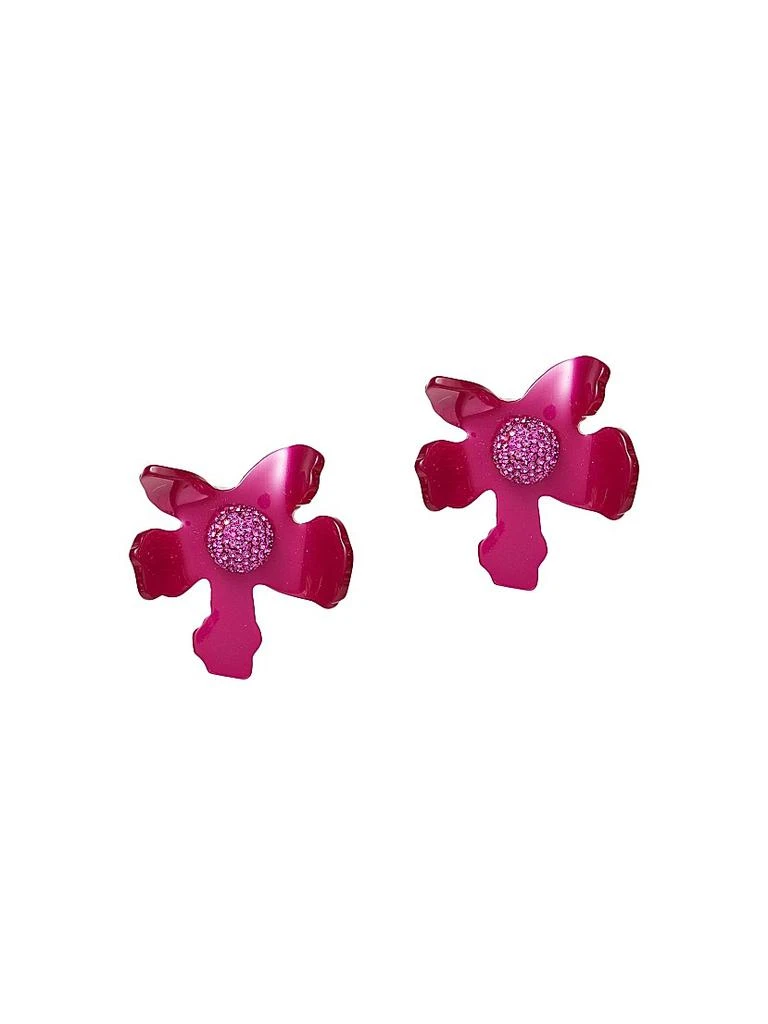 Lele Sadoughi Lily 14K Gold-Plated, Acetate
Crystal Button Earrings