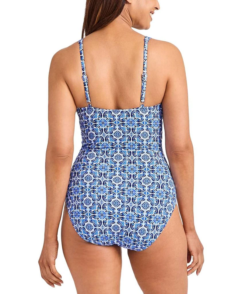 Tommy Bahama Terrazzo Tile Tie Front One Piece Swimsuit 2
