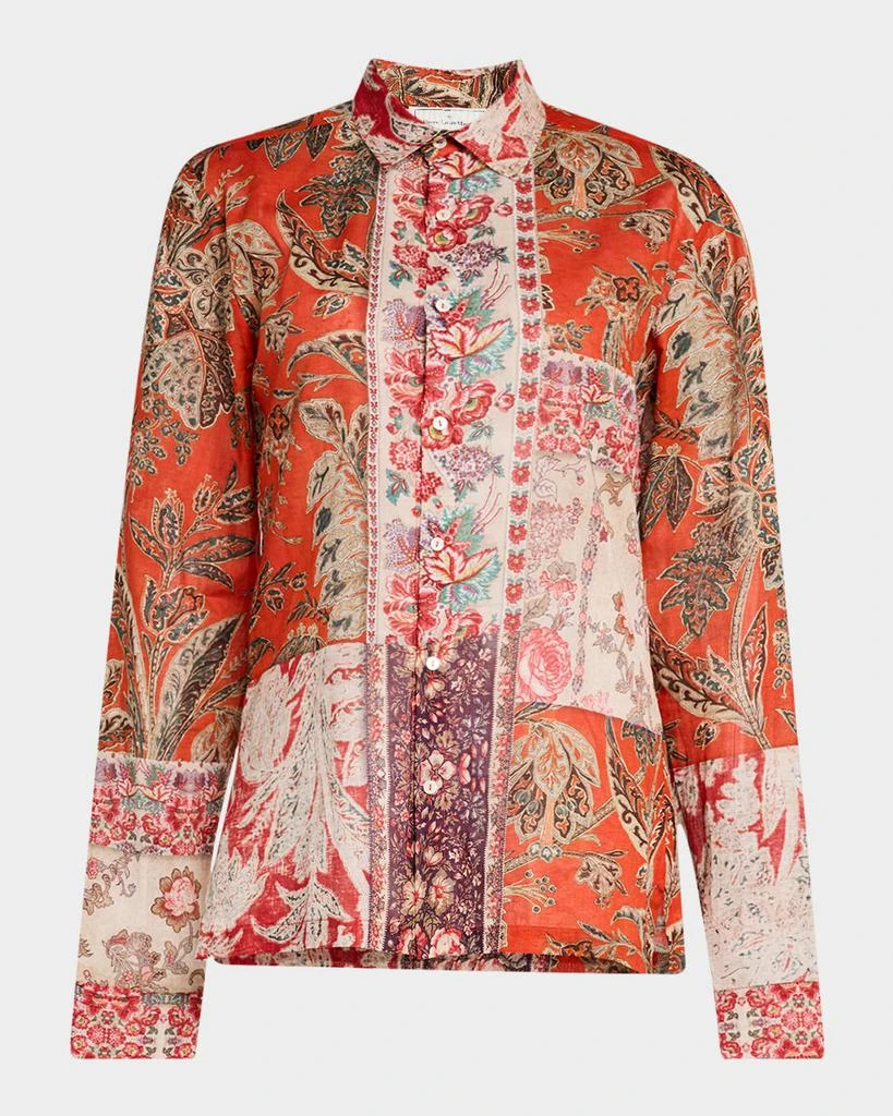 Pierre-louis Mascia Floral-Print Cotton Top 1