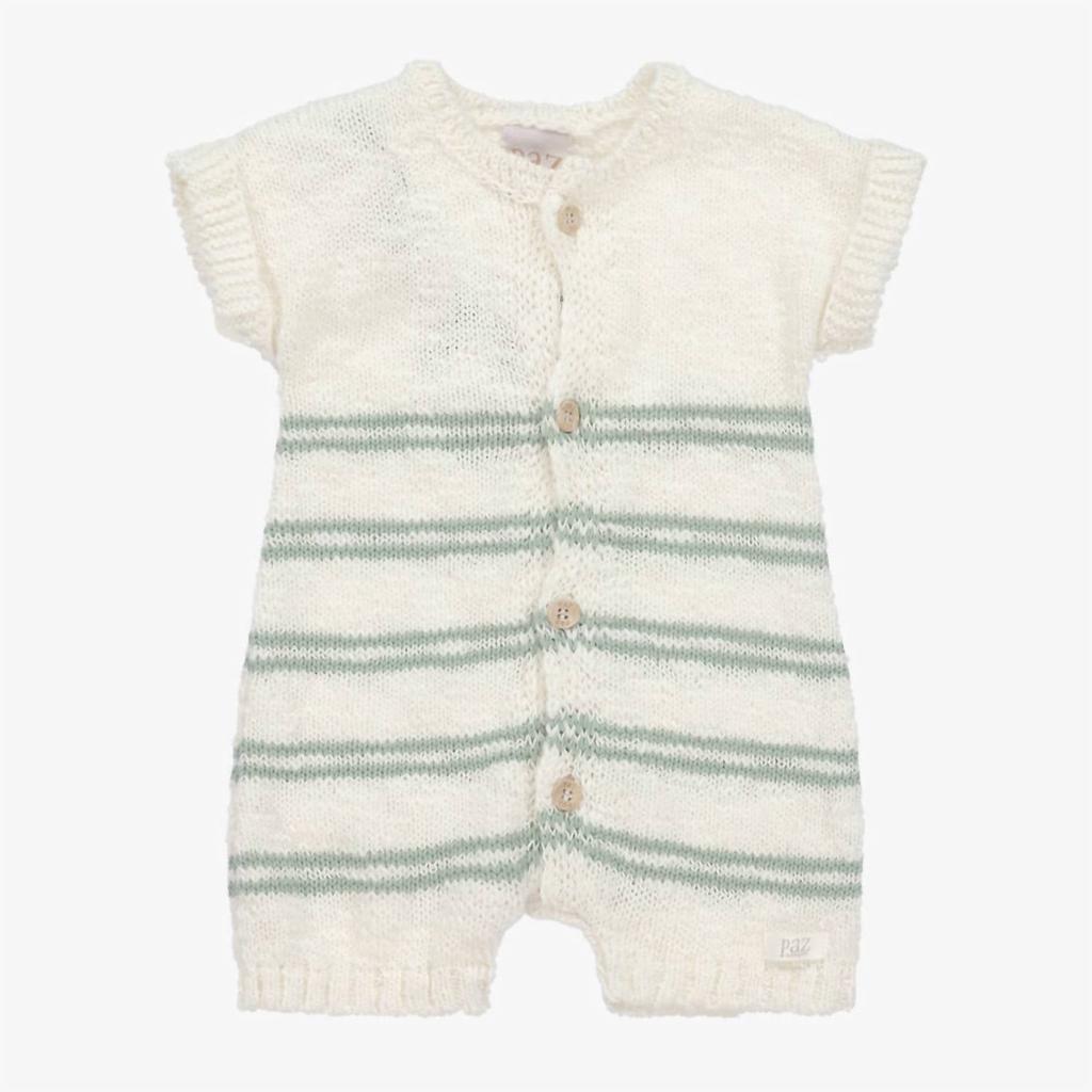 Paz Rodriguez Baby Boy's Valle Romper In Cream/mint Green