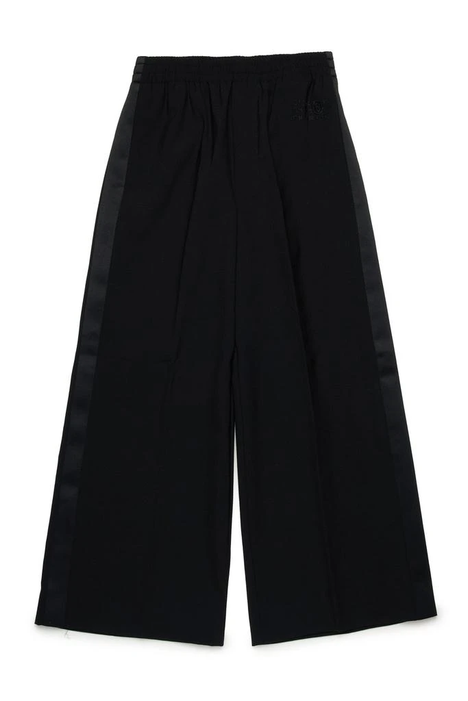 MM6 MM6 Maison Margiela Kids Logo Embroidered Pleated Trousers 1