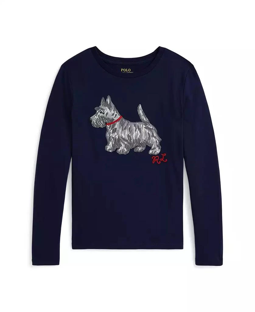 Ralph Lauren Girls 7-16 Dog-Print Long-Sleeve T-Shirt new arrivals